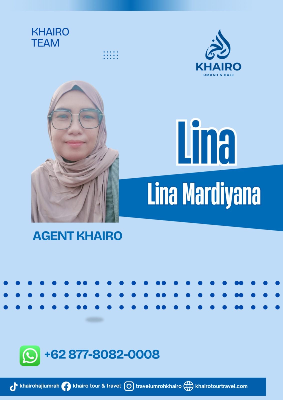 ID Card Resmi Agen - Lina Mardiyana, KHAIRO TOURS & TRAVELS
